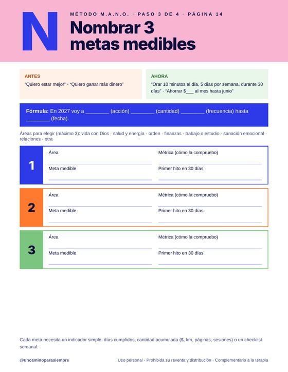 3 metas medibles
